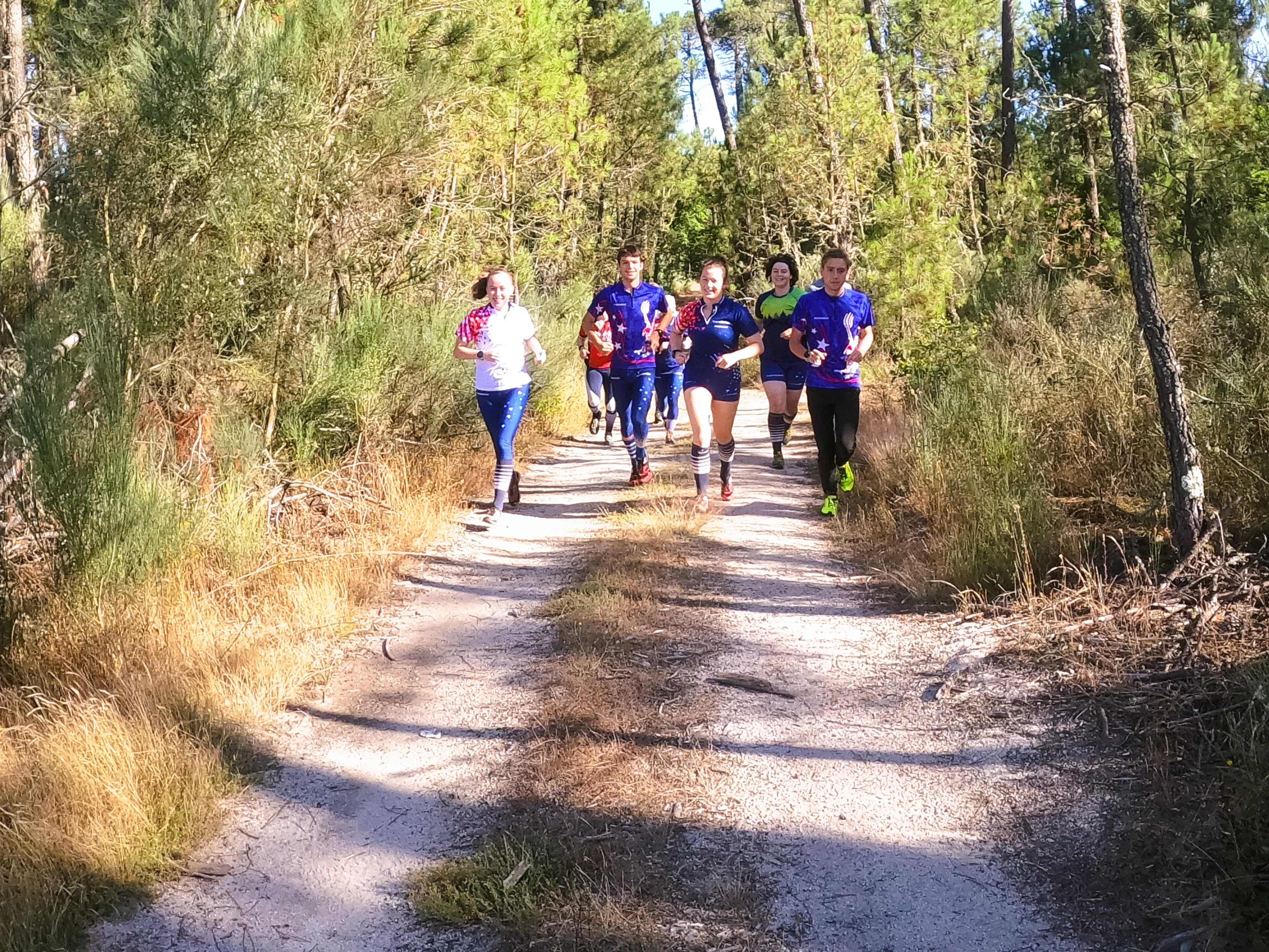 USA team warming up at JWOC 2022